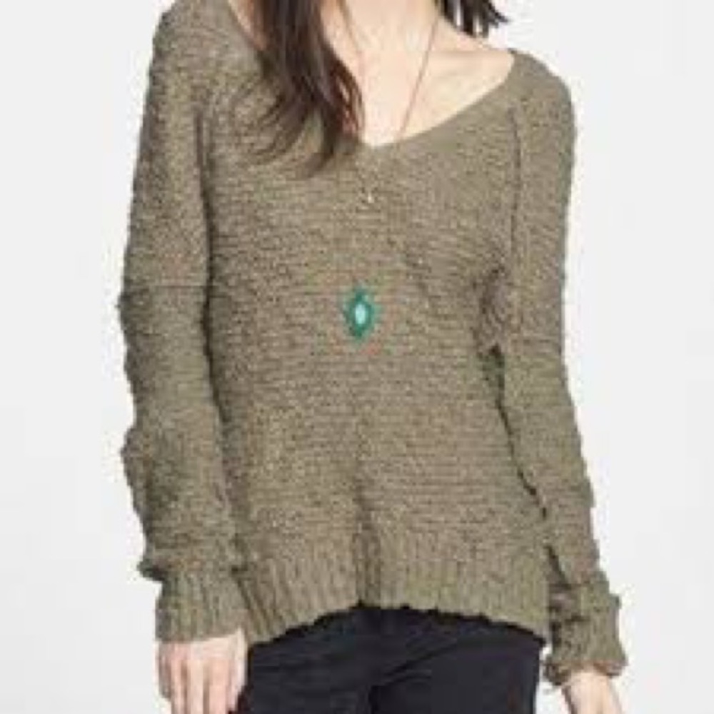 Olive Green Womens Knit Sweater